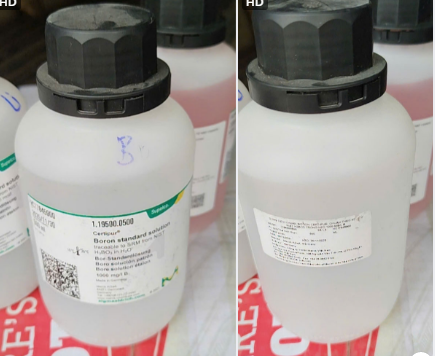 Boron standard solution traceable to SRM from Nist H3BO3 in H2O 1000mg/1B Certipur (119500.0500), Merck, Đức